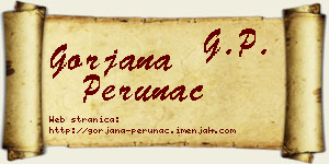 Gorjana Perunac vizit kartica